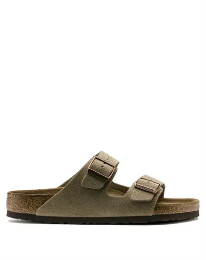 Birkenstock - Arizona SF Suede Leather Sandal - Taupe